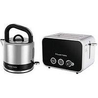 Russell Hobbs Distinctions Kettle And 2-Slice Toaster Bundle - Black