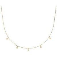 Elk & Bloom Dainty 18K Gold Plated Disc Choker Necklace