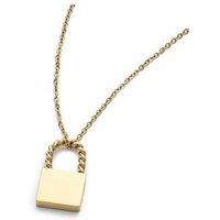 Elk & Bloom Dainty 14K Gold Plated Lock Necklace