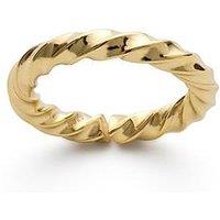 Elk & Bloom 14K Gold Plated Twist Band Ring