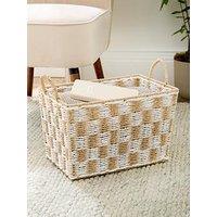 Very Home Square Paper Rope Check Basket