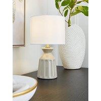 Very Home Ceramic Carved Table Lamp