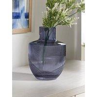 Very Home Ribbed Run Vase - Blue