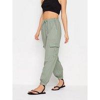 Pixiegirl Petite Sage Linen Blend Cargo Trousers
