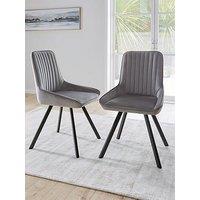 Very Home Marlow Pair Of Dining Chairs - Grey/Black