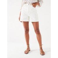 V By Very Denim Bermuda Shorts - White