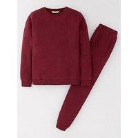 Everyday Boys Sweat Top And Jogger Set - Burgundy