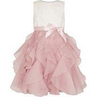 Monsoon Girls Lace Cancan Ruffle Dress - Pink