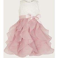 Monsoon Baby Girls Lace Cancan Ruffle Dress - Pink
