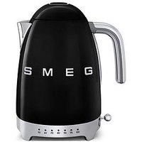 Smeg Klf04 Retro Style Jug Kettle, 3000W, 1.7L - Black