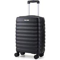 Rock Luggage Berlin 8 Wheel Hardshell Small Cabin Suitcase - Black