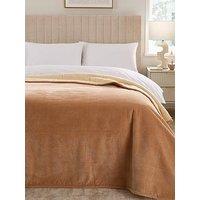 Very Home Quilted Bedspread Throw With Sherpa Reverse - Pink