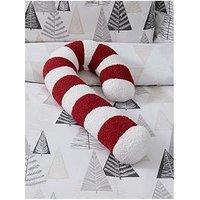 Very Home Boucle Candy Cane-Shaped Christmas Cushion