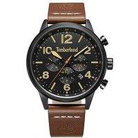 Timberland Myrtle Black Multi Dial Brown Leather Strap 3Atm Watch