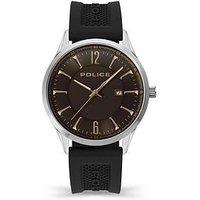 Police Laser Ss Sili Strap Watch