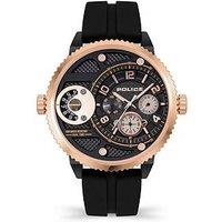 Police Ray Black/Rgp Multi Dial Black Sili Strap Watch