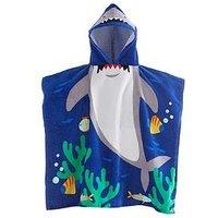 Catherine Lansfield Shark Hooded Poncho Towel