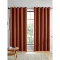 Catherine Lansfield Wilson Velvet Thermal Blackout Eyelet Curtains