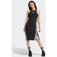 Adidas Sportswear Womens Future Icons 3 Stripe Dress - Black/White