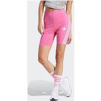 Adidas Sportswear Womens Future Icons 3 Stripe Bike Shorts - Pink