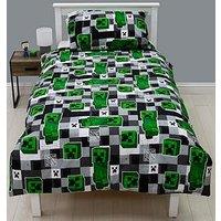 Block Check Panel Single Duvet Cover Set - Multi