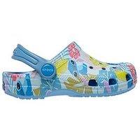 Crocs Toddler Stitch Print Classic Clog - Blue