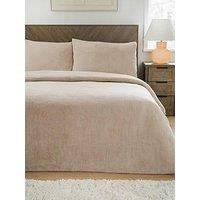 Everyday Teddy Fleece Duvet Cover Set In Natural