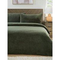 Everyday Teddy Fleece Duvet Cover Set In Green