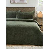Very Home Teddy Fleece Duvet Cover Set In Green