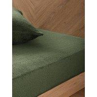 The Very Collection Teddy Fleece Fitted Sheet In Green