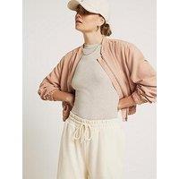 River Island Lyocell Bomber Jacket - Medium Pink