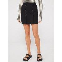 V By Very Military Mini Skirt - Black