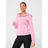 Gym + Coffee Women'S Training Fleck Hoodie - Pink