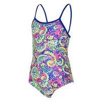 Zoggs Citrus Print Classicback Girls Swimsuit-Green