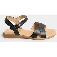 Yours Extra Wide Fit Cross Over Sandal Black