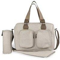 My Babiie Billie Faiers Oatmeal Herringbone Deluxe Changing Bag