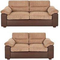 Armstrong 3 + 2 Seater Sofa Set (Buy & Save!) - Brown - Fsc Certified