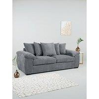 Very Home Amalfi Scatter Back 3 + 2 Seater Fabric Sofa (Buy & Save!) - Charcoal - Fsc Certified