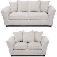 Very Home Dury Chunky Weave Scatter 3 + 2 Seater Sofa - Natural (Buy & Save!) - Fsc Certified