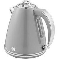 Swan Sk19020Grn Retro Jug Kettle, Fast Boil, Easy Pour, 360 Degree Base, 1.5L, 3000W, Grey