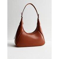 New Look Tan Leather-Look Mini Shoulder Bag