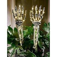 Very Home Set Of 2 Halloween Skeleton Hands Pathfinders