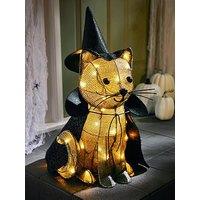 Very Home Halloween And Christmas Light-Up Cat Decoration