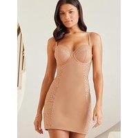 Lipsy Swirl Lace Shaping Slip - Nude