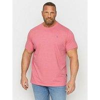Badrhino Injected Slub Short Sleeve T-Shirt - Pink
