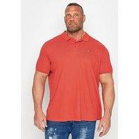 Badrhino Short Sleeve Plain Polo Shirt - Red