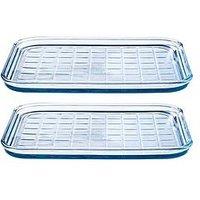 Pyrex Bake And Enjoy Set Of 2 Glass Baking Trays