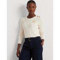 Lauren By Ralph Lauren Montiva Long Sleeve Jumper - Cream