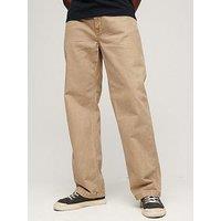 Superdry 5 Pocket Work Relaxed Fit Trousers - Light Brown