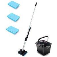 Addis Superdry Mop Cleaning Bundle - Superdry Mop, 3X Refills & Mop Pail